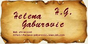 Helena Gaburović vizit kartica